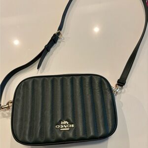 Double zipper padded Coach Crossbody Bag